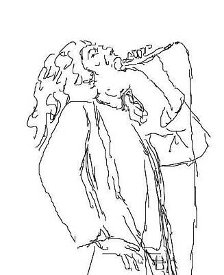 Music Wall Art featuring the photograph Robert Plant #1 by Angela J Murray