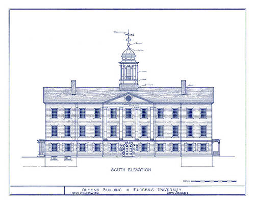 Rutgers University - Queens Building - New Brunswick, NJ - circa 1809 by Wall Artifact