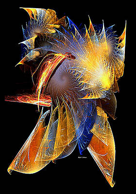 Abstract Wall Art featuring the mixed media Samurai #1 by Rafael Salazar