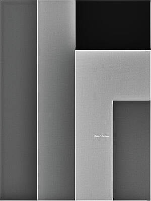 Wall Art featuring the digital art Shades Of Grey #2 by Rafael Salazar