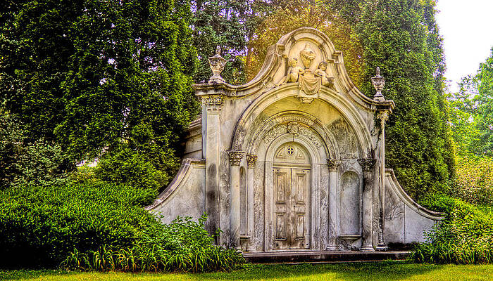 Wall Art featuring the photograph Spring Grove Mausoleum #1 by Jonny D
