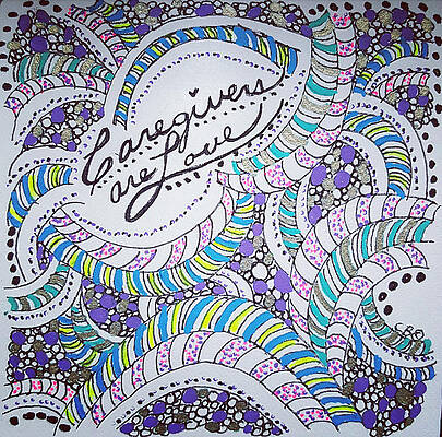 Carer Wall Art featuring the drawing Swirls #2 by Carole Brecht