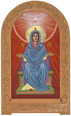 Wall Art featuring the painting The Blessed Virgin Mary Mother Of The Church #2 by William Hart McNichols