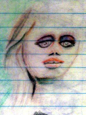 Wall Art featuring the drawing Untitled  #44 by Donald 'C-Note' Hooker