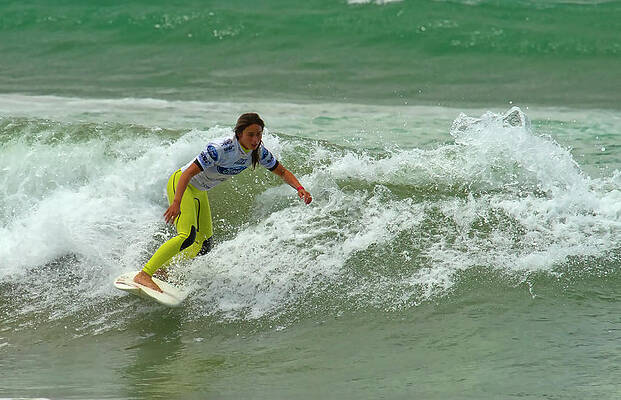 Watersport Photograph - Alessa Quizon Surfer Girl #2 by Waterdancer