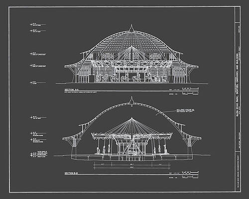 Dentzel Carousel - Glen Echo, MD - circa 1921 by Wall Artifact