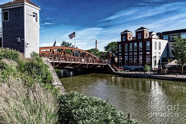 Architecture Wall Art featuring the photograph Fairport Lift Bridge #2 by William Norton