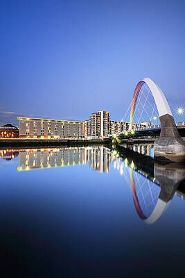 Reflection Wall Art featuring the photograph Glasgow Clyde Arc Reflection #2 by Grant Glendinning
