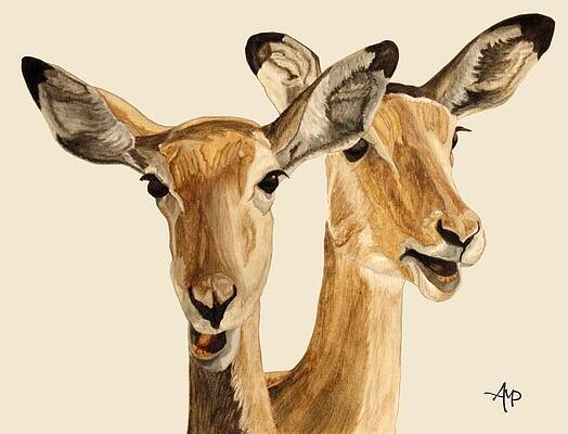 Two Graceful Antelopes Painting
