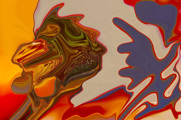 Red Painting - Intuition #1 by Omaste Witkowski