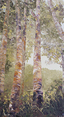 Wall Art featuring the painting June Birch #3 by Raette Meredith