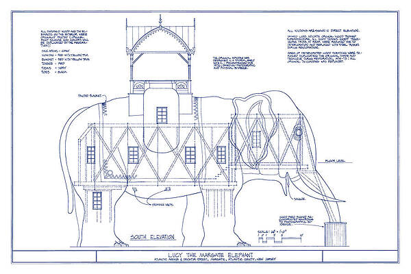 Lucy The Elephant - Margate, NJ - circa 1881 by Wall Artifact