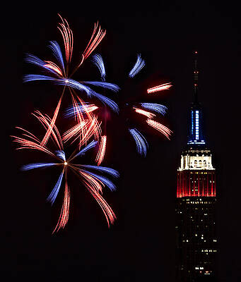 Fireworks Over Empire State Building Wall Art