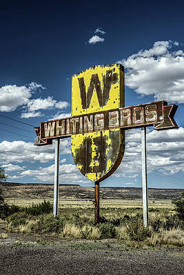 Vintage Wall Art featuring the photograph Vintage Whiting Bros. Sign In New Mexico #2 by Miroslav Liska