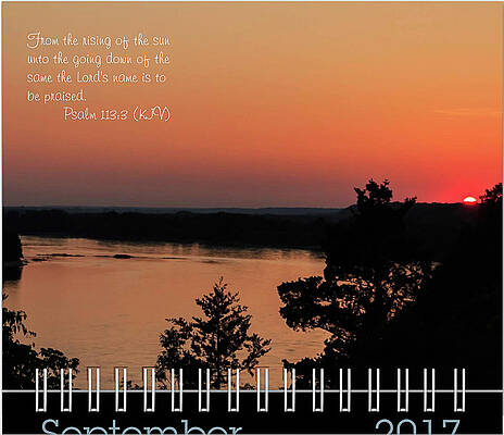 Inspirational Photograph - 2017 Inspirational Calendar Preview - September by Joni Eskridge