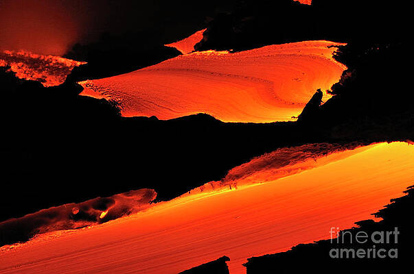 Wall Art featuring the photograph River Of Molten Lava #3 by Sami Sarkis Photography