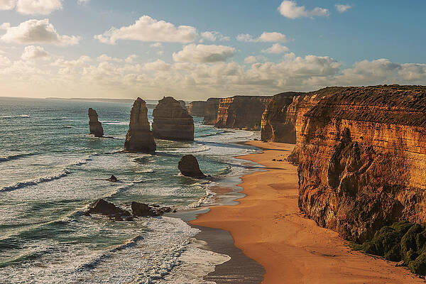 Vintage Wall Art featuring the photograph Sunset Over The Twelve Apostles  In Victoria, Australia #3 by Miroslav Liska