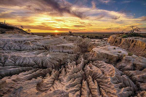 Sky Photograph - Sunset Over Walls Of China In Mungo National Park, Australia #3 by Miroslav Liska