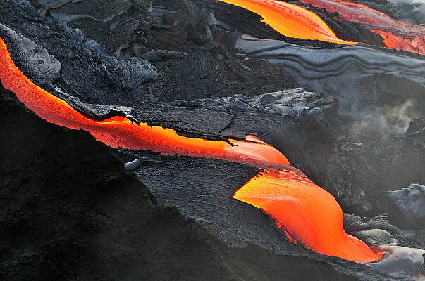 Flowing Lava Streams Wall Art