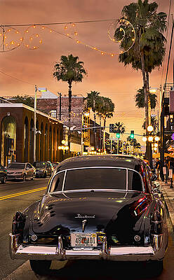 Vintage Car on Stylish Boulevard Photograph