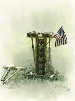 Wall Art featuring the digital art 4th Of July by Gina Harrison