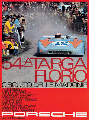 Vintage Targa Florio Racing Scene Digital Art