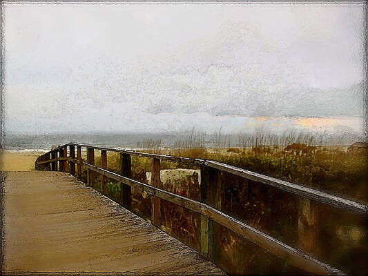 Wall Art featuring the digital art A Foggy Day by Gina Harrison