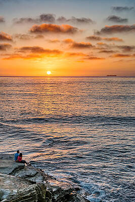 Wall Art featuring the photograph A Good Place To Watch A Sunset - La Jolla Sunset Photograph by Duane Miller