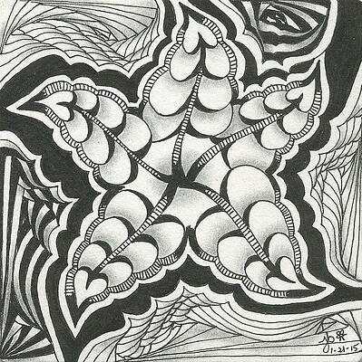 Carer Wall Art featuring the drawing A Woman's Heart by Jan Steinle