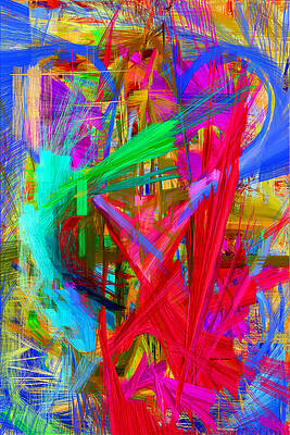 Abstract Wall Art featuring the digital art Abstract 9028 by Rafael Salazar