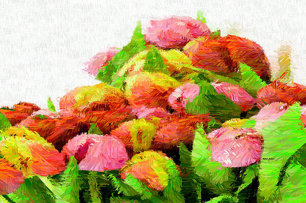 Nature Wall Art featuring the mixed media Abstract Flower 0727 by Rafael Salazar