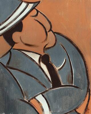 Cool Painting - Abstract Frank Sinatra Art Print by Tommervik