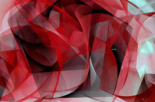 Accessory Wall Art featuring the digital art Abstract In Red Black And White by Rafael Salazar