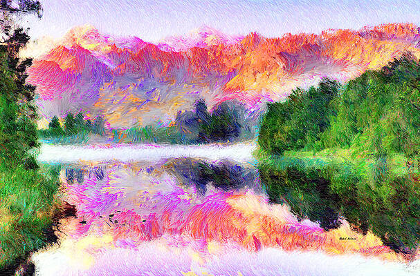 Nature Wall Art featuring the mixed media Abstract Landscape 0743 by Rafael Salazar