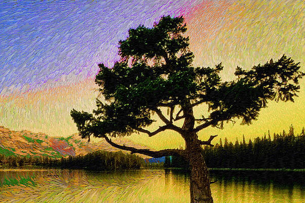 Nature Wall Art featuring the mixed media Abstract Landscape 0750 by Rafael Salazar