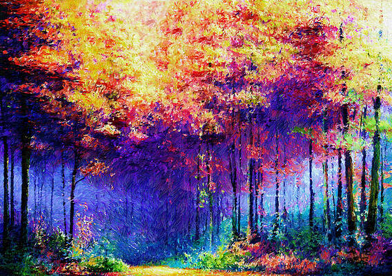 Nature Wall Art featuring the digital art Abstract Landscape 0830a by Rafael Salazar