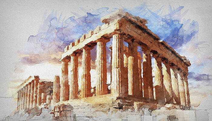 Acropolis of Athens Structure Painting