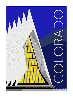 Digital Art - COLORADO AFA Chapel by Sam Brennan