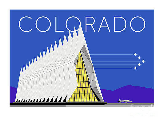 Digital Art - Air Force Academy Blue by Sam Brennan