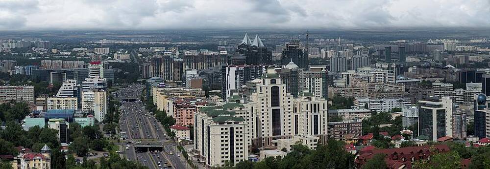 Travel Photograph - Almaty Skyline Panoramic by Robert Grac