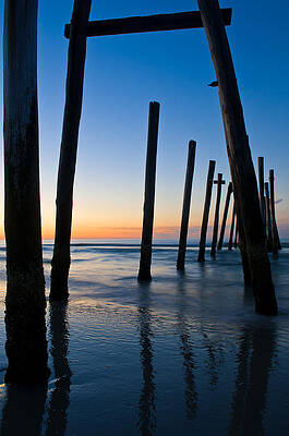 Sunrise Wall Art featuring the photograph Almost Sunrise At The Pier by Louis Dallara