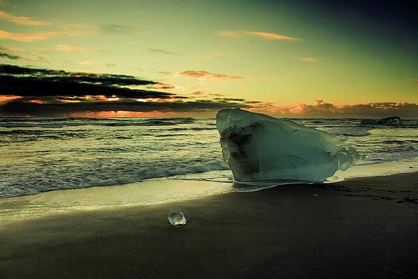 Iceland Wall Art featuring the photograph Alone On The Beach by Robert Grac