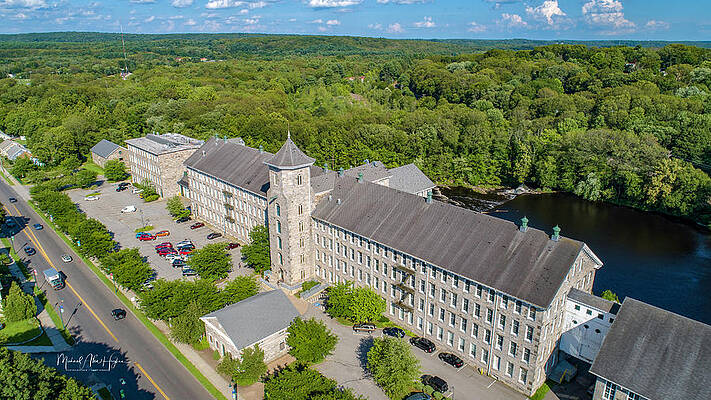 Wall Art featuring the photograph American Thread Mill #2 by Veterans Aerial Media LLC