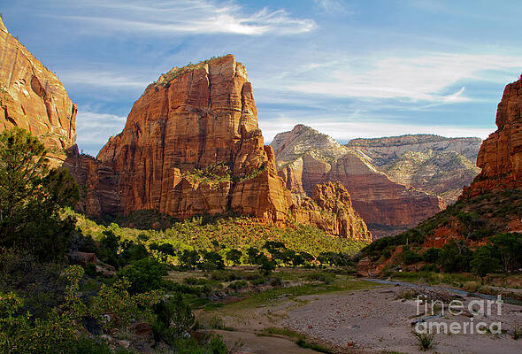 Wall Art featuring the photograph Angels Landing, Zion Park, Utah by Waterdancer