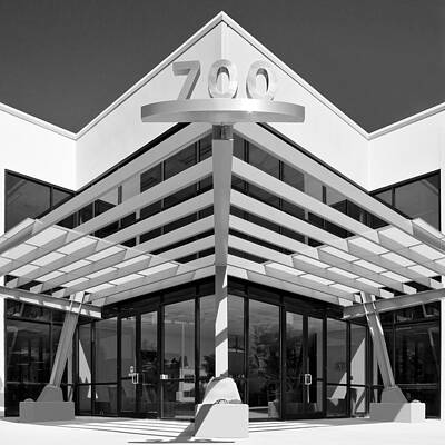 Modern Building Entrance with Canopy Wall Art