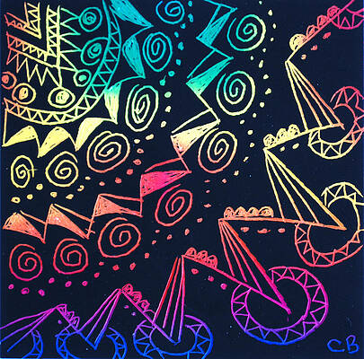 Carer Wall Art featuring the drawing Angles by Carole Brecht