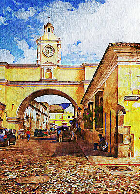 Mixed Media - Antigua, Guatemala - Digital Paint by Tatiana Travelways