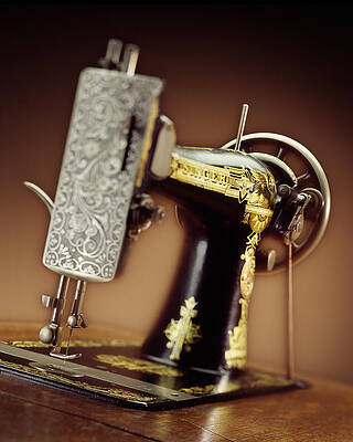 Kelley King Wall Art featuring the photograph Antique Singer Sewing Machine 2 by Kelley King