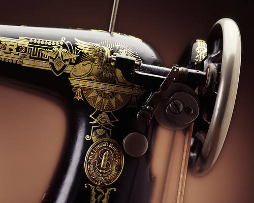 Kelley King Wall Art featuring the photograph Antique Singer Sewing Machine 4 by Kelley King