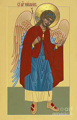 Wall Art featuring the painting Archangel St Michael 193 by William Hart McNichols